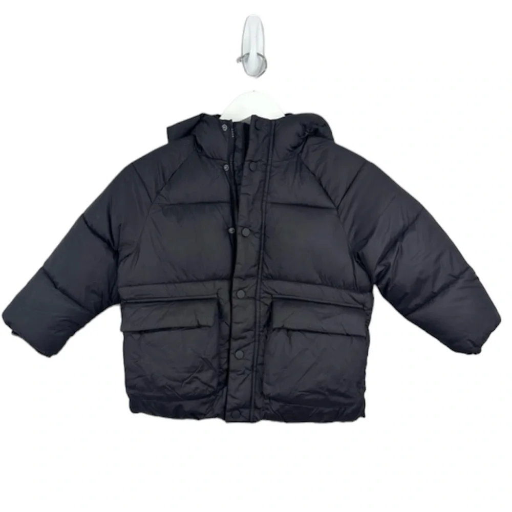 Zara Kids Toddler Black Puffer Winter Zip Coat Size 4-5 years‎